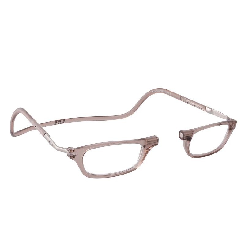 CliC Eyewear Lunettes Lecture Magnétiques Tube Pantos Gris Clair +2,5 - Souples Et Confortables Fabriquées En Italie