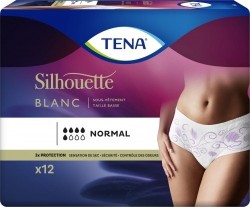 Tena Silhouette Normal Blanc Taille basse - culottes absorbantes pour fuites urinaires