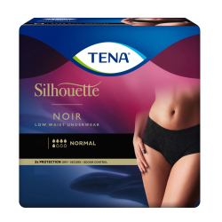 Tena Silhouette Normal Noir Taille basse - culottes absorbantes pour fuites urinaires