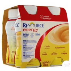 Nestlé Resource® Energy - Pack de 4 x 200 ml - Vanille