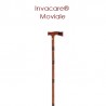 Canne Invacare® MOVIALE - 90 cm - Style bambou - Avec poignée en T